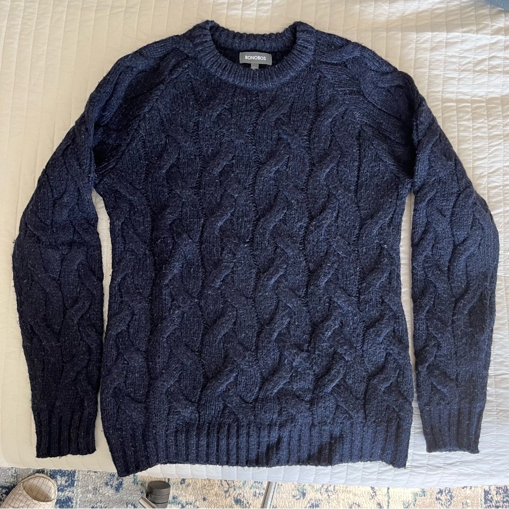 Bonobos cable knit sweater